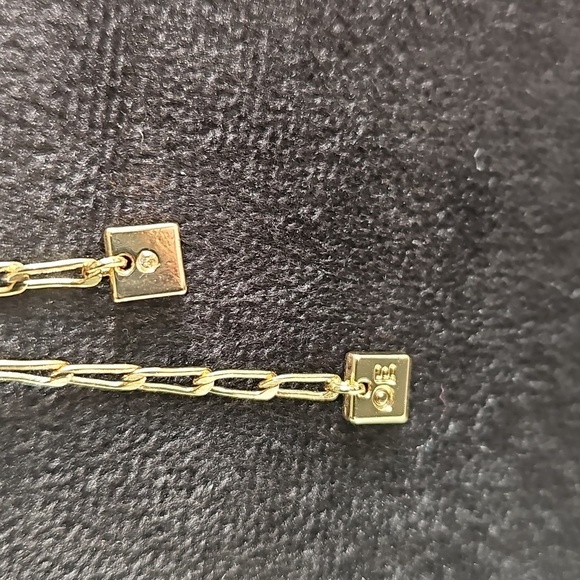 New Open Edit Set Of 2 Snake & Ball Jumbo Chain Stackable Necklaces Gold - Picture 4 of 8